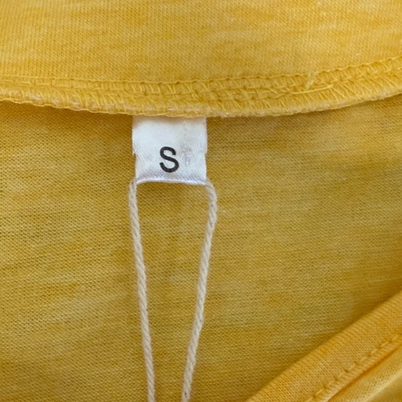 Yellow Ruffled Flutter Sleeve Blouse - Picture 2 of 6